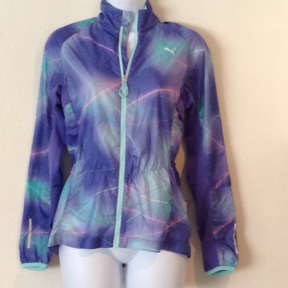 Puma Windbreaker lavender multi colored. NWOT